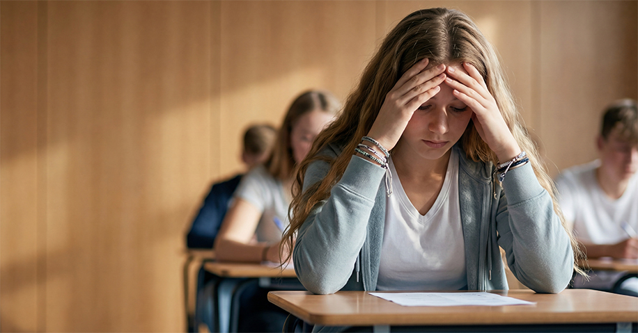 Student at desk
